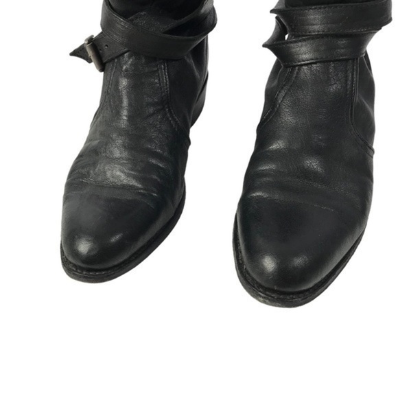 FRYE 77547 Dorado Black Leather Western Cowgirl Riding Boots Women's Size 9 - Picture 3 of 12